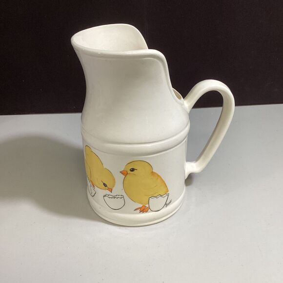 Ceramic Water Juice Pitcher With Chicks Design - Picture 2 of 7